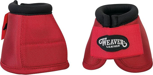 Weaver Leather Ballistic No-Turn Bell Boots - Red, Large